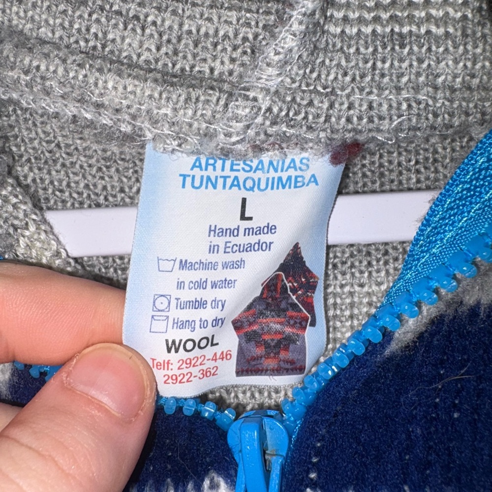 Patterned Wool Zip-up Jacket - image 8